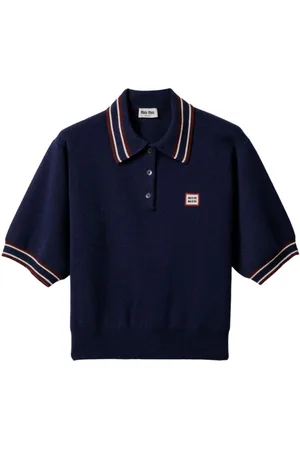 Miu Miu Logo-patch polo sweater