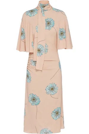 Prada Floral-print pencil dress