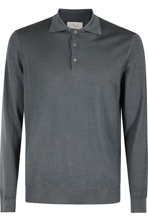 ALTEA Long-sleeve wool polo shirt