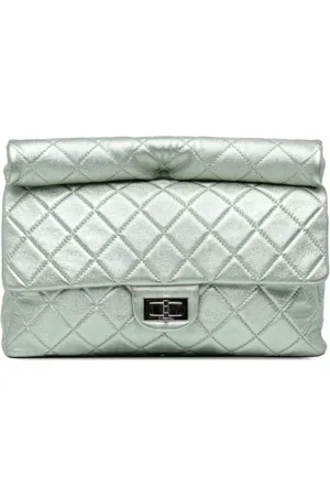 CHANEL 2010-2011 Reissue 2.55 Metallic Calfskin Roll clutch bag