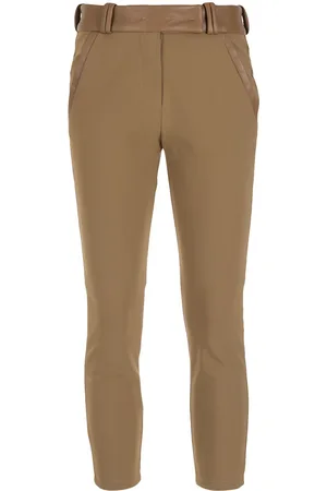 Gloria Coelho Faux-leather detail skinny trousers