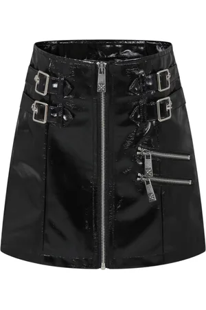 John Richmond Faux-leather skirt