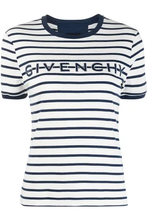 Givenchy Logo-embroidered striped cotton T-shirt