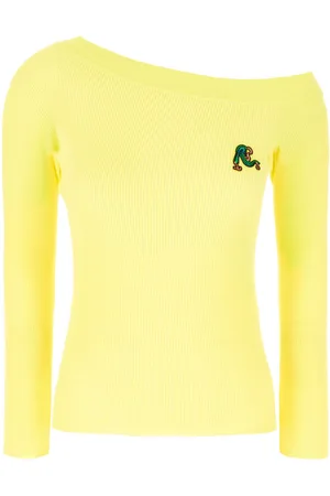 Rochas Logo-appliqué cotton top