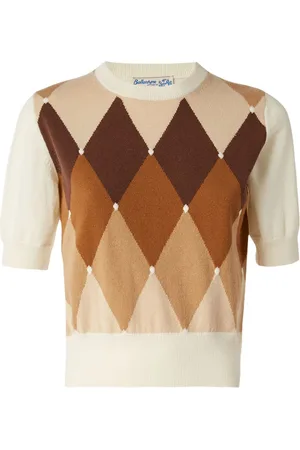 BALLANTYNE Argyle-intarsia top