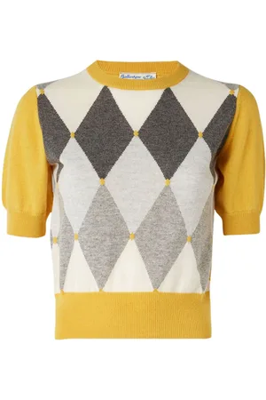 BALLANTYNE Argyle-intarsia top