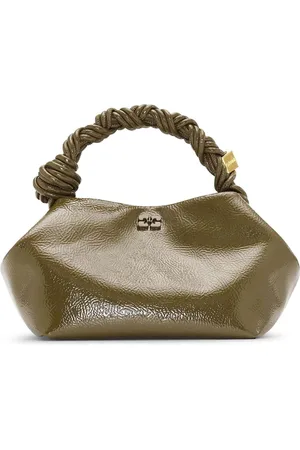 Ganni Bou braided-handle tote bag