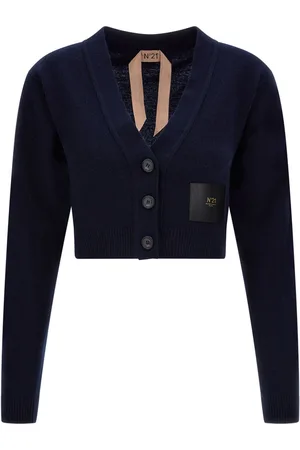 Nº21 Logo-patch cropped cardigan