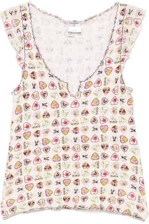 CHANEL 2006 Valentine sleeveless knitted top