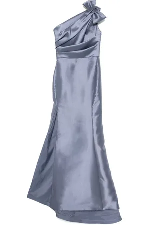 Amsale Mikado draped bodice dress
