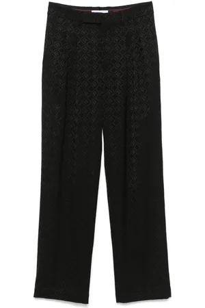 Marine Serre Moon Diamond-jacquard trousers