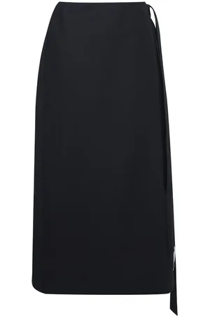 PORTS 1961 Wool-silk midi skirt
