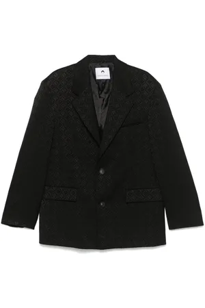 Marine Serre Moon Diamond-jacquard blazer