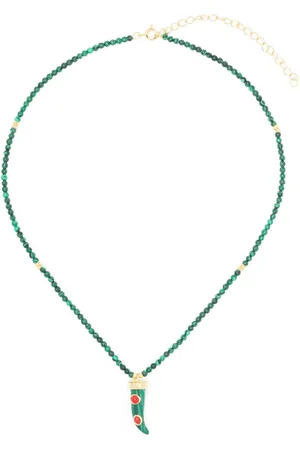 ESHVI Malachite fang necklace