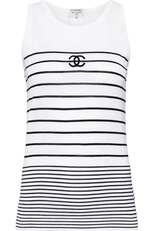 CHANEL 1990-2000s CC tank top