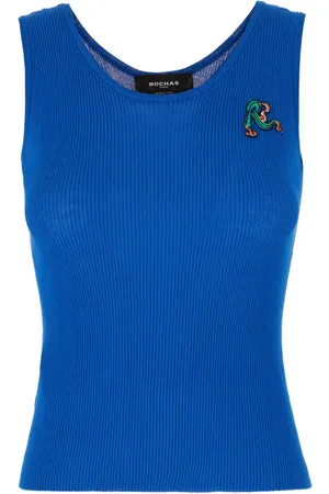 Rochas Logo-embroidered top