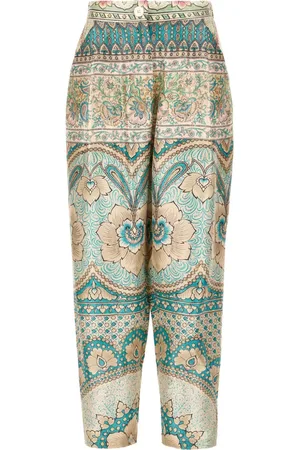 PIERRE-LOUIS MASCIA Graphic-print silk trousers