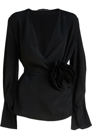 SIMONA CORSELLINI Floral-appliqué blouse