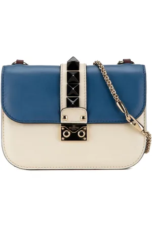 VALENTINO GARAVANI 2010-2023 Small Tricolor Rockstud Glam Lock crossbody bag