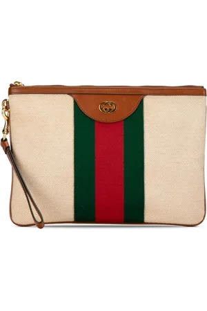 Gucci 2000-2015 Interlocking G Web Canvas clutch bag