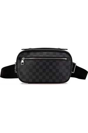 LOUIS VUITTON 2015 Damier Graphite Ambler belt bag