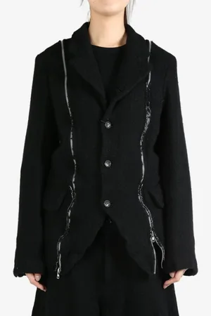 Comme des Garçons Zip-detail blazer