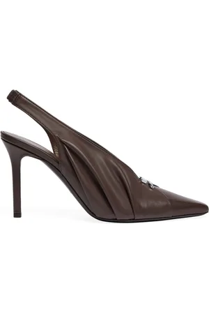 Courrèges Draped faux leather slingbacks