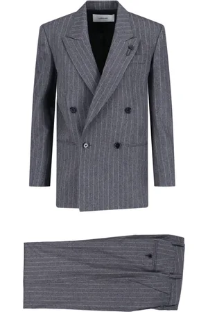 LARDINI Striped double-breasted suit