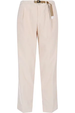 White Sand Wide-ribbed corduroy trousers
