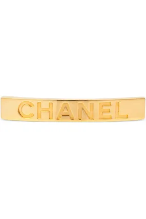 CHANEL 1997 logo hair clip