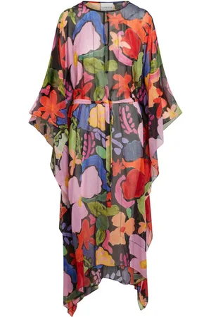 CARESTE Terry Spring Bouquet-print midi dress