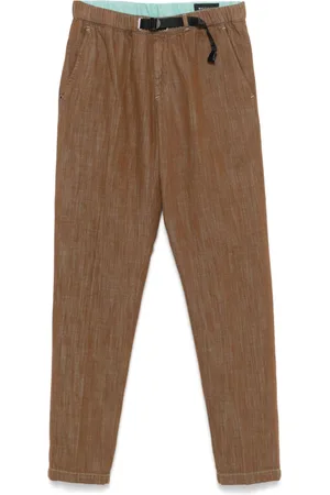 White Sand Mélange-effect trousers