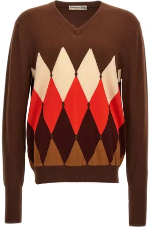BALLANTYNE Argyle-intarsia sweater