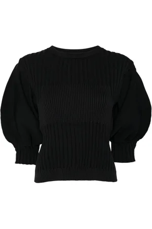 CFCL Short-puff-sleeves cropped blouse