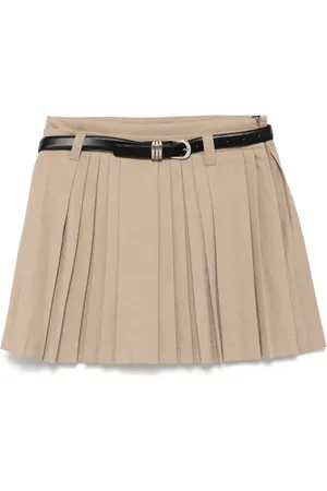 tout a coup Belted pleated skirt