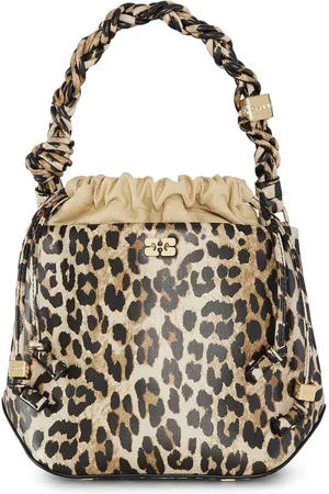 Ganni Bou leopard-print tote bag