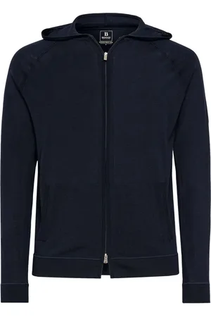 Boggi Milano Merino-wool zip hoodie