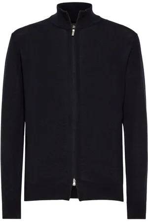 Boggi Milano Merino-wool zip cardigan