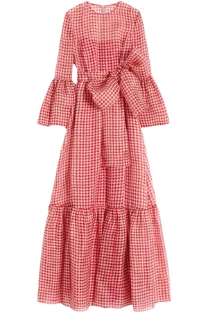 VALENTINO GARAVANI Houndstooth-pattern maxi dress