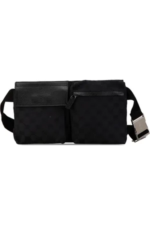 Gucci 2000-2015 GG Canvas Double Pocket belt bag