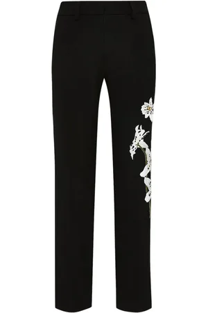 Oscar de la Renta Watercolor Orchid trousers