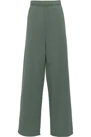 Maison Margiela Embroidered logo wide-leg trousers