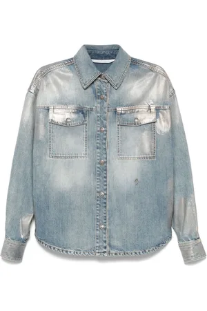 Palm Angels Coated denim shirt