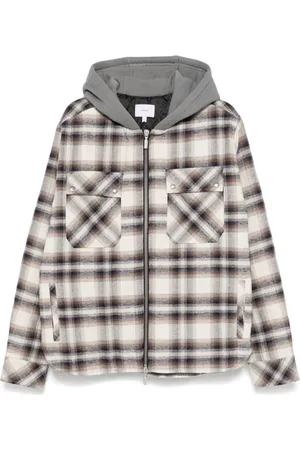 Rhude Hooded flannel jacket