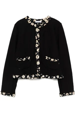 Dolce & Gabbana Floral trim single-breasted jacket