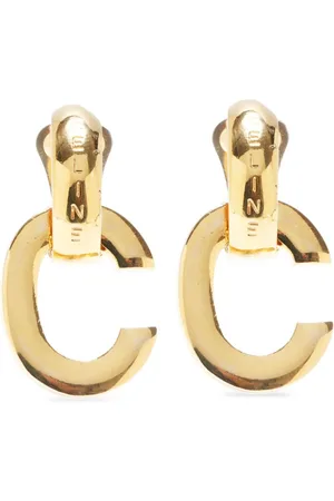 Céline 1990 logo clip-on earrings