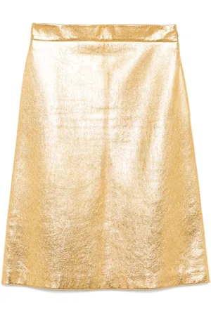 Prada 2019 metallic leather skirt