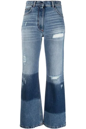 Palm Angels X Moncler distressed straight-leg jeans