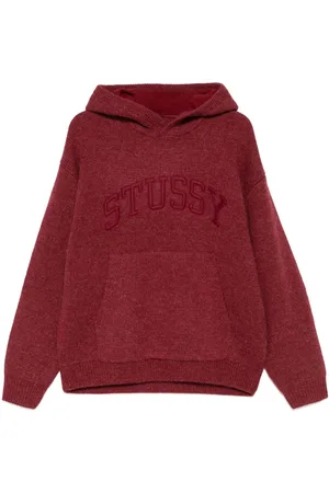 STUSSY Patch knitted hoodie