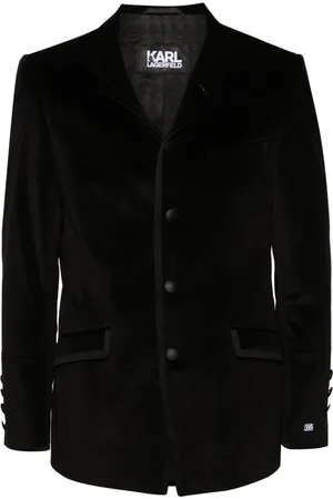 Karl Lagerfeld Single-breasted velvet blazer